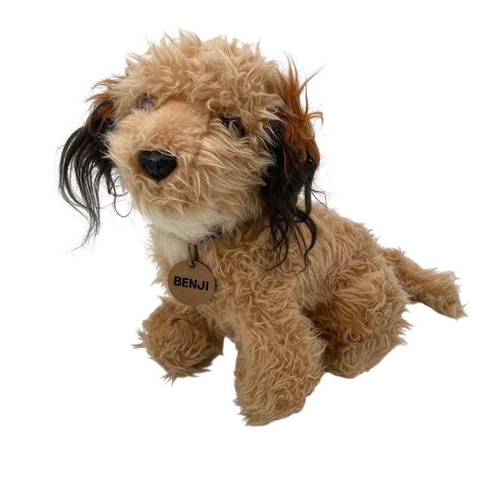 Vintage 1978 Benji Plush Dog by Dakin, Mulberry Square 10" Collar Metal Tag - Picture 1 of 9